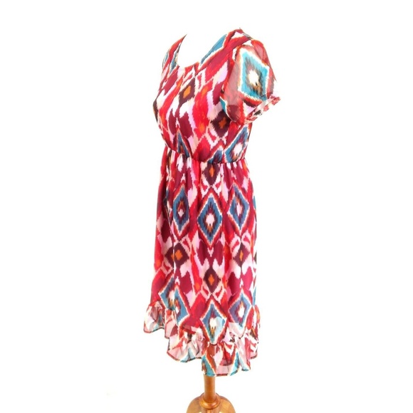 Fit & Flare Dress Red  Sz S - Picture 3 of 8